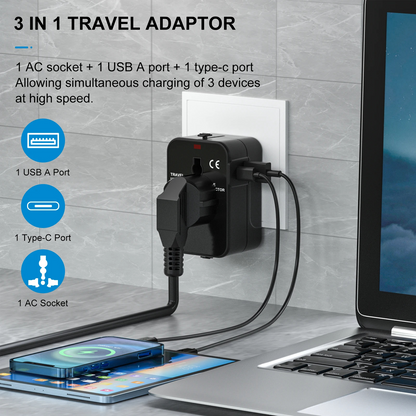 3 in 1 Universal Travel Adapter